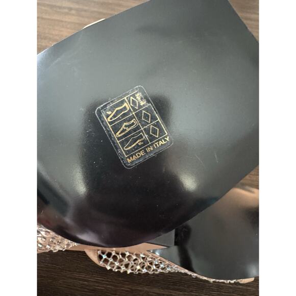 Stella McCartney Sandals Size 38 US 8 Nude Crystal Rhinestone Mesh Ramadan - Picture 12 of 16